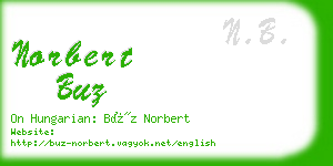 norbert buz business card